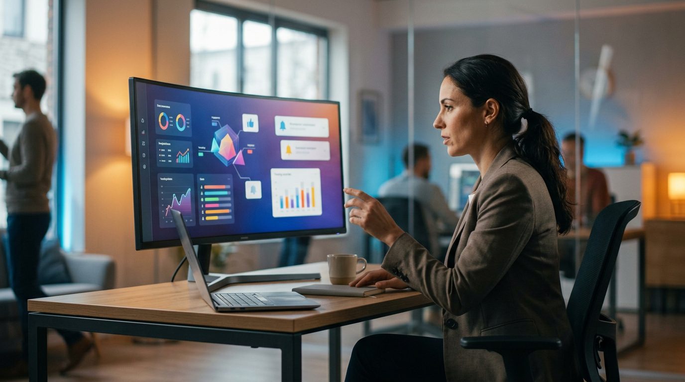B2B marketer reviewing a first-party signal dashboard